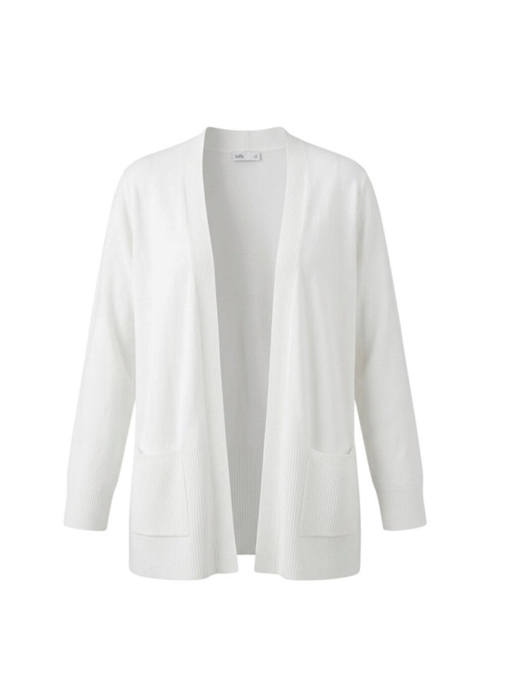 NWT Croft & Barrow Women's Open Front White Cardigan with Pockets Size 1X